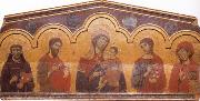 Guido da Siena Madonna and Child with Four Saints painting